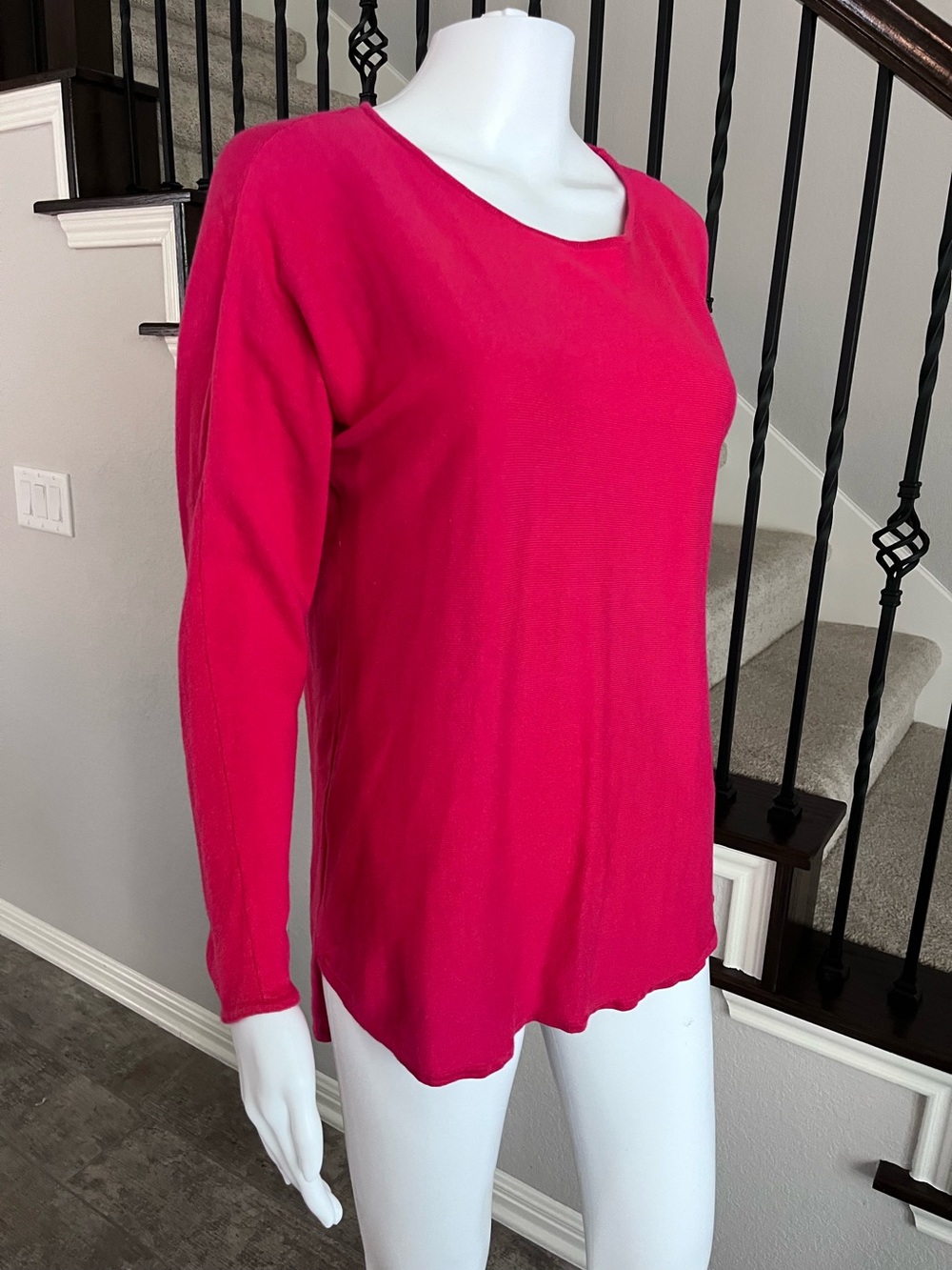 Michael Kors Bright Pink Long Sleeve Tunic Sweater